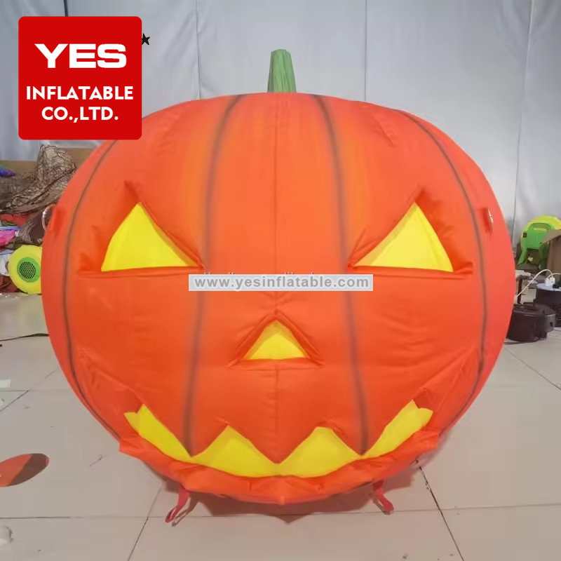 Halloween Inflatable Prop Giant Yard Decoration Blow Up Spooky Inflatable Pumpkin With Led Light