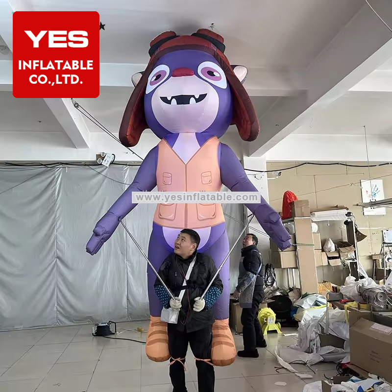 Walking Inflatable Animal Costume Wear Hat Inflatable Dog Puppet