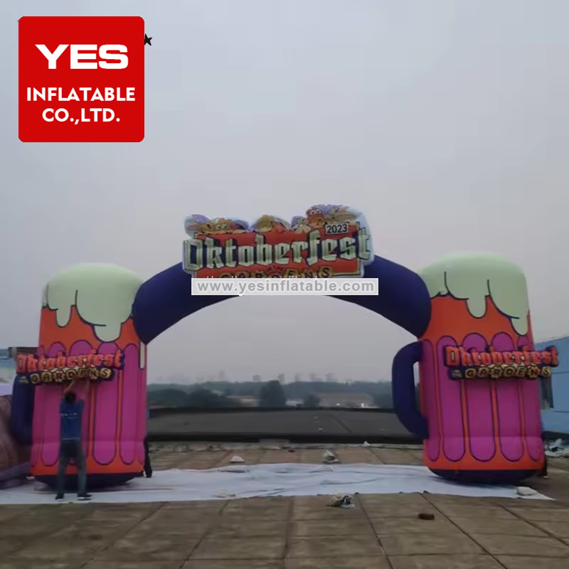 Brand Advertising Inflatable Products Archway Door Gate Drink Inflatable Beer Bottle Arch