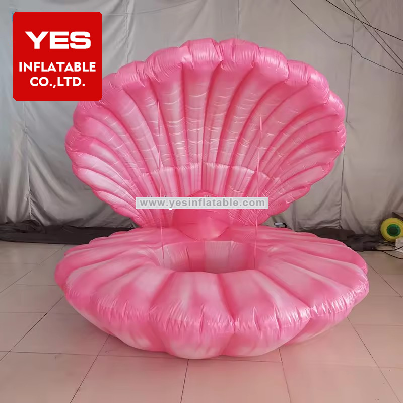 Marine theme giant stage decor clam mermaid inflatable prop shell