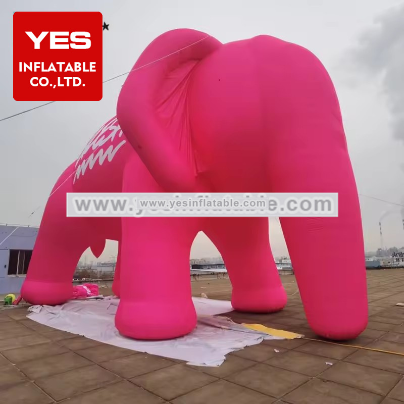 Customized Cartoon Advertising Blow Up Elephant for Events Decoration