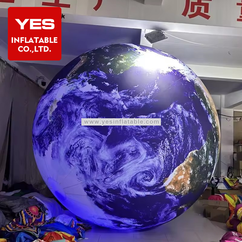 Giant Inflatable Earth Led Lighted Lamp Inflatable Planet Balloon Display