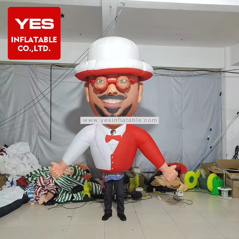 Performance Costume Wear Glasses Hat Inflatable Charater Image Costume