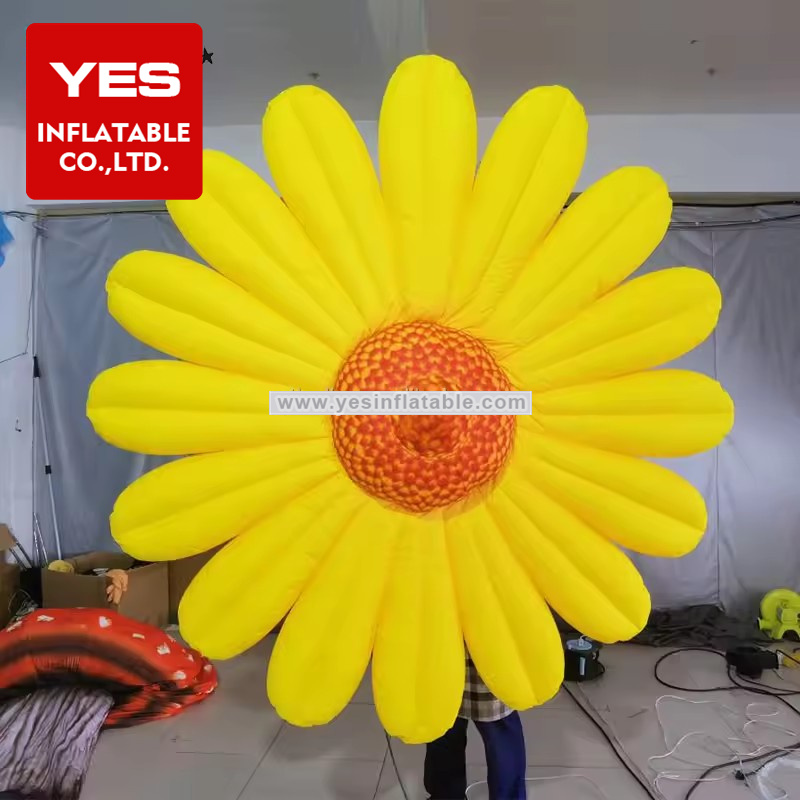 High quality inflatable party decorations inflatable colorful hanging flowers with LED light