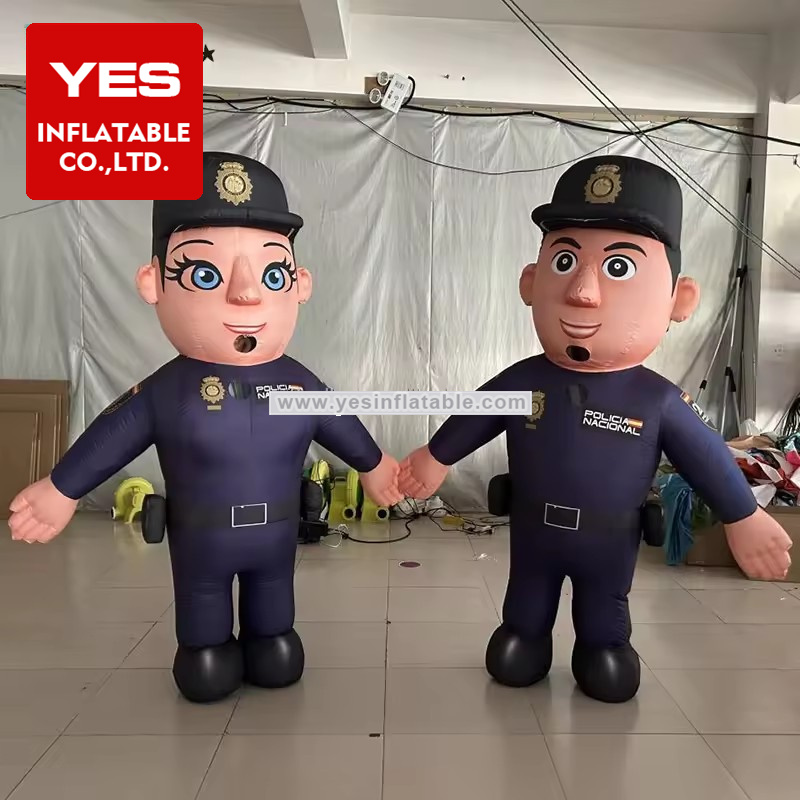 Advertising Event Inflatable Walking Cartoon Inflatable Policeman Costume