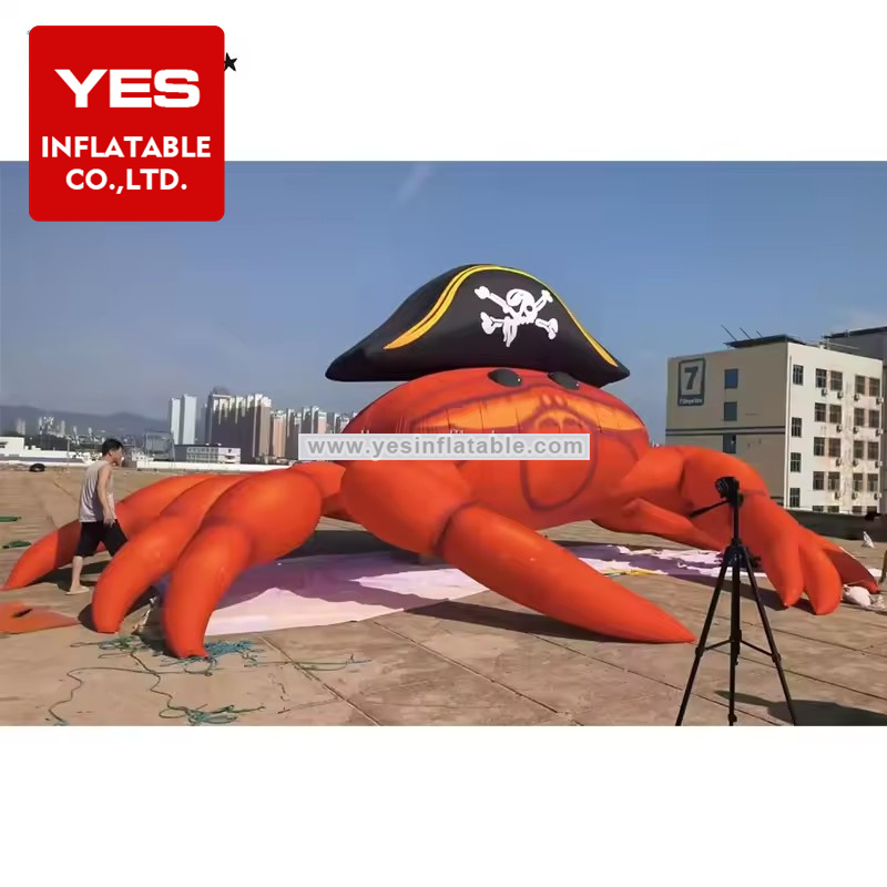 Beach ocean decoration Inflatable air blow up crab models inflatable sea animal climbing on building