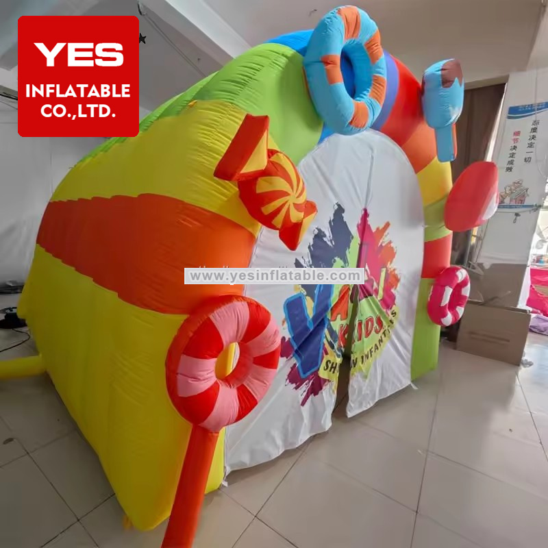 High Quality Inflatable Cartoon Passage Inflatable Candy Tunnel