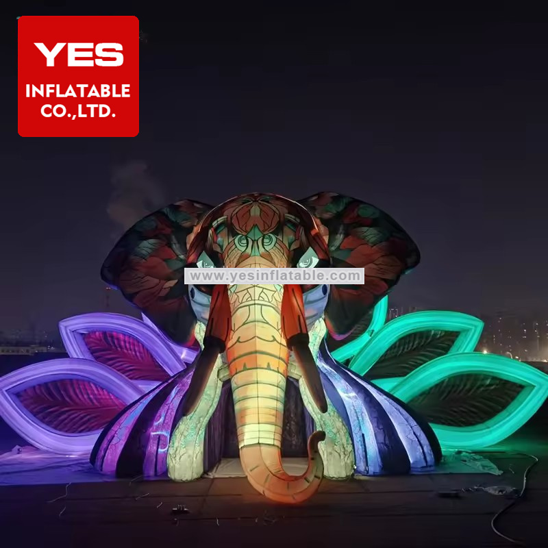 Inflatable Scenery concert season elephant head inflatables decorations festival stage