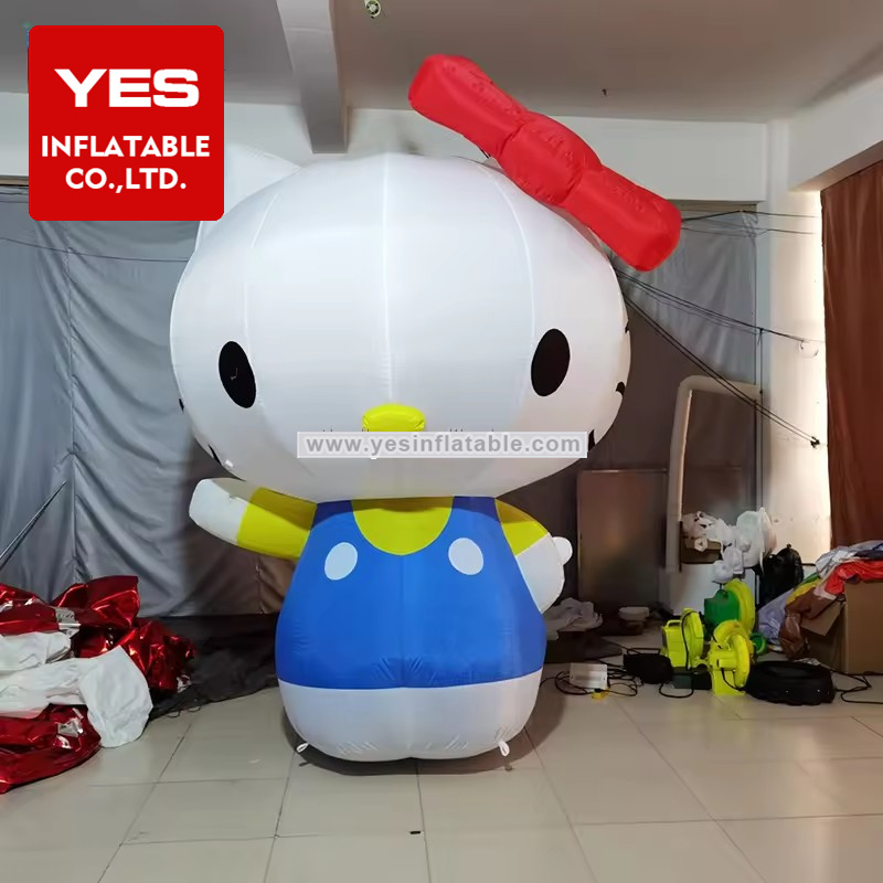 Popular giant inflatable hello kitty model,standing hello kitty cartoon model