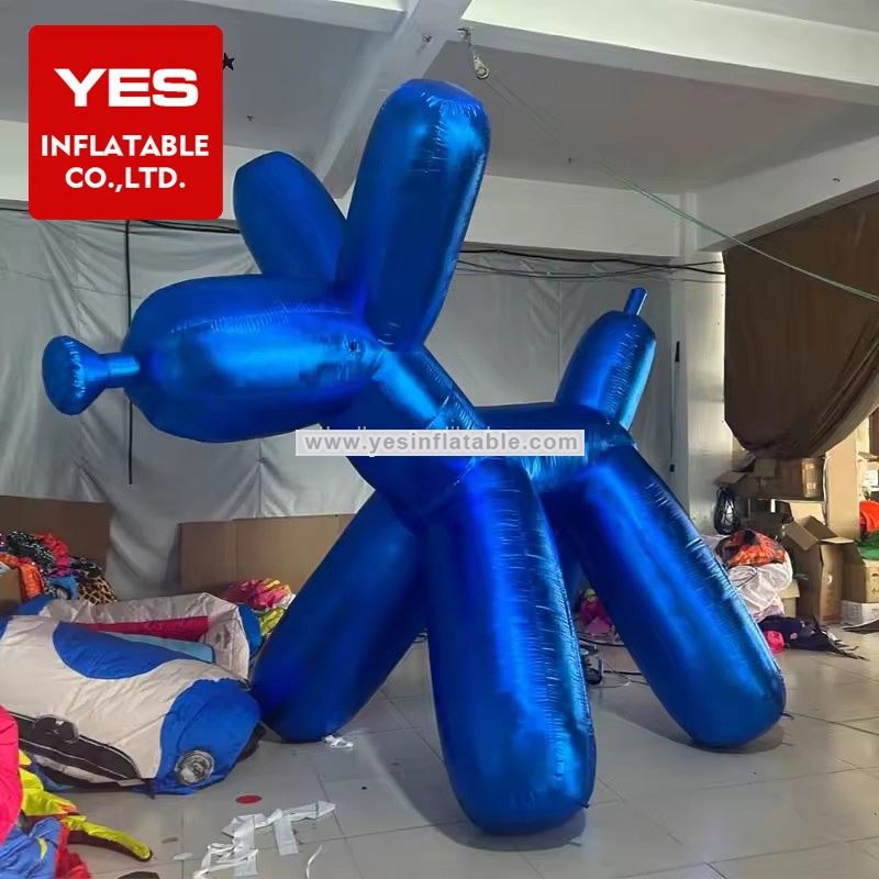 High Quality Giant Blue Inflatable Dog Model For Advertising Decoration