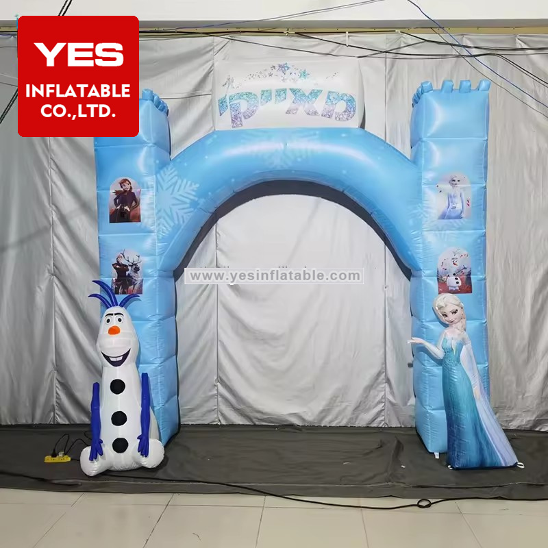 Amusement Park Decoration Bule Inflatable Cartoon Arch