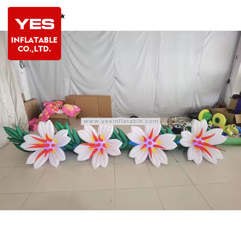 Stage Backdrop Decoration Length Inflatable Flower Chain For Wedding Arrangement