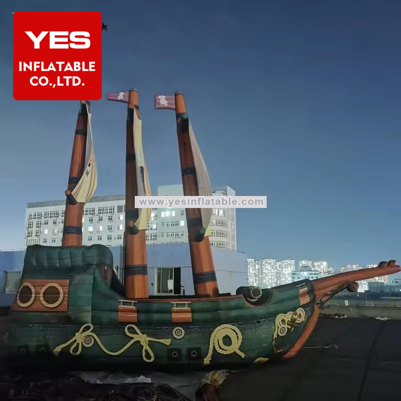 Playground Inflatable Ship Model Led Inflatable Pirate Ship