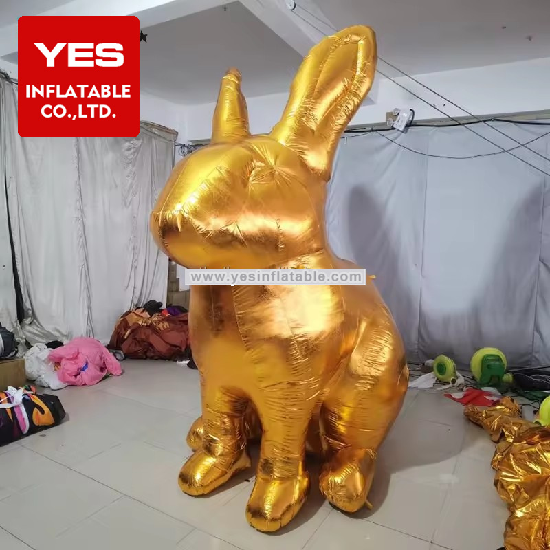 Easter Inflatable Animal Model Golden Inflatable Rabbit