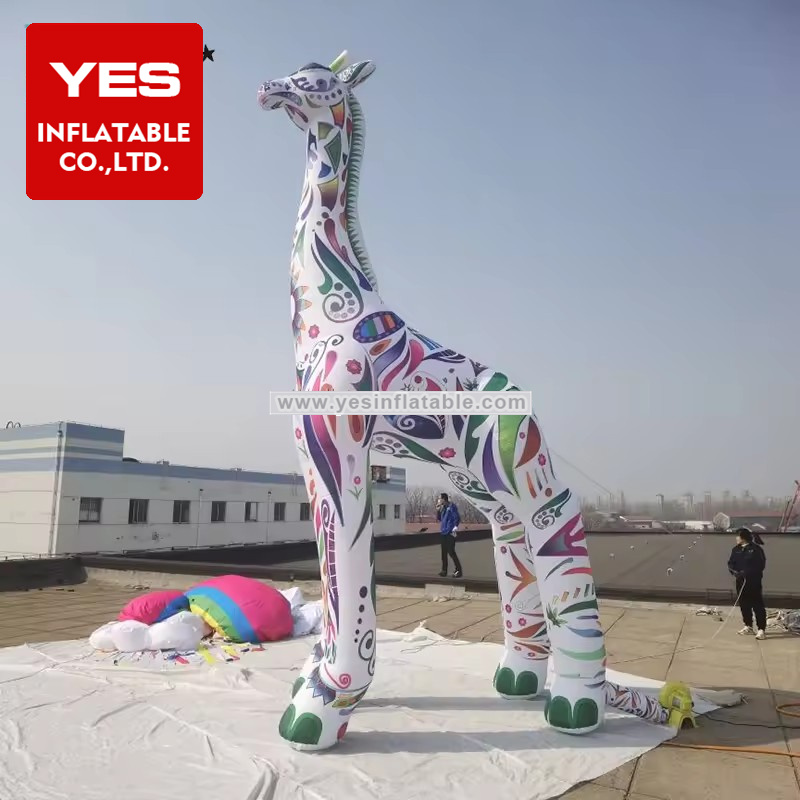 Zoo Decoration Inflatable Animal Model Giant Inflatable Giraffe