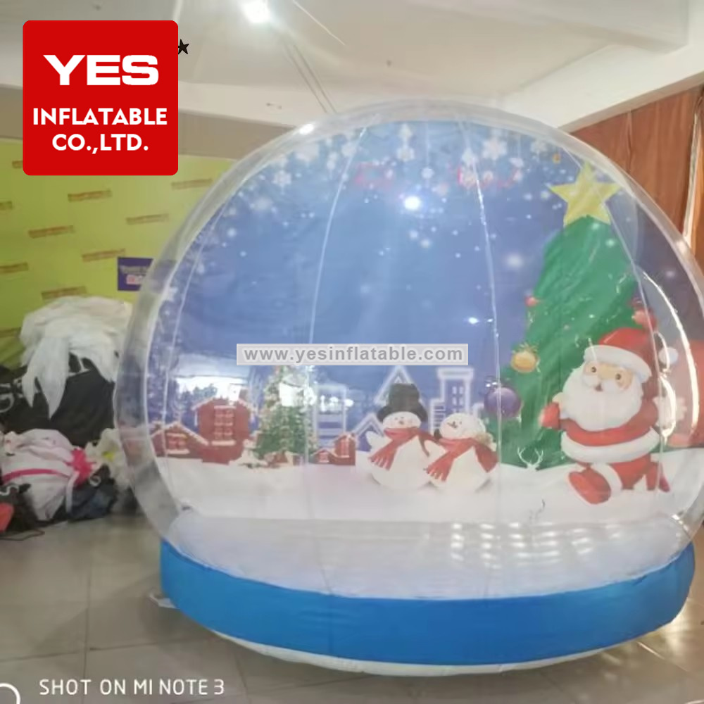 Funny Kids Adult Play Inflatable Snow Glob For Christmas Decoration