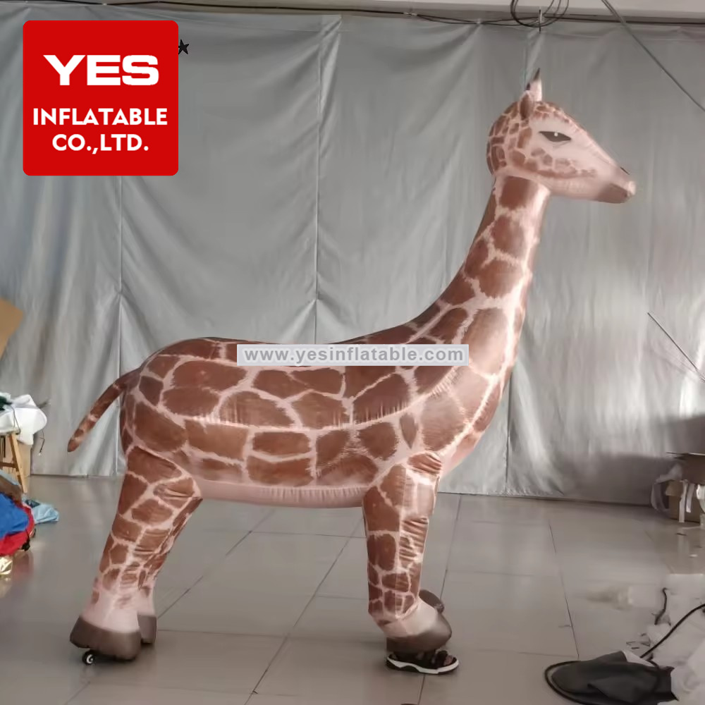 Party Advertising Cute Inflatable Giraffe Costume Inflatable Animal Mascot Costume