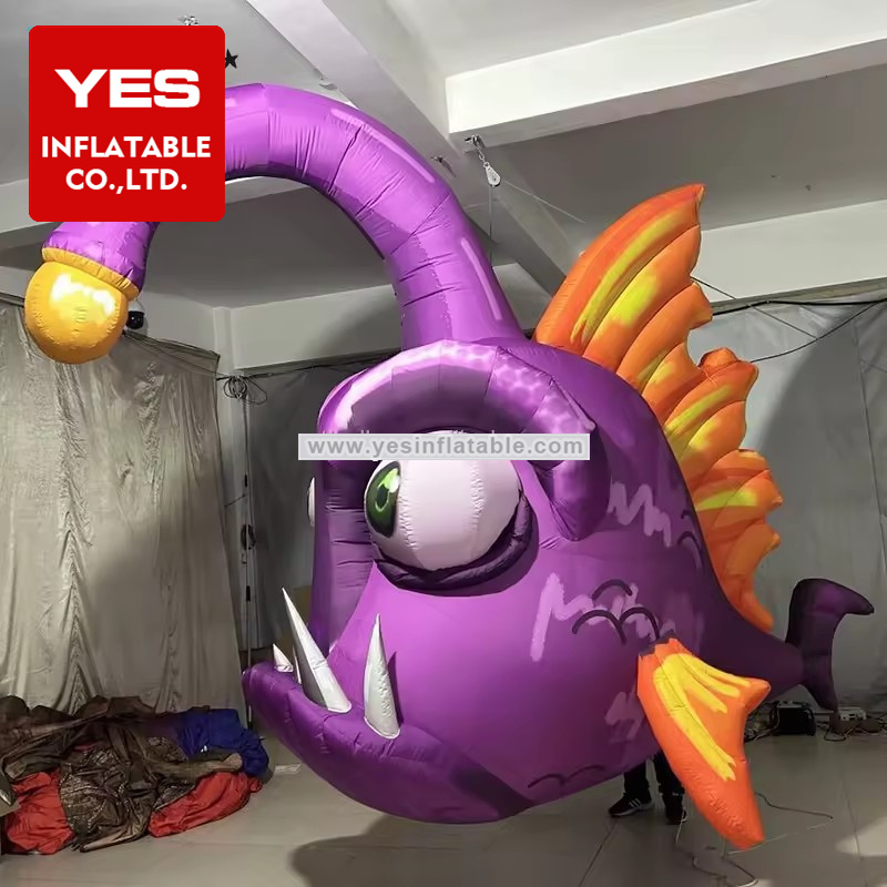 Aquarium Decoration Inflatable Cartoon Animal Model Deep Sea Inflatable Anglerfish