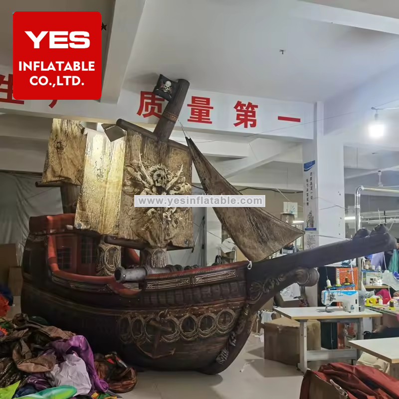 Stage Prop Inflatable Ship Model Retro Inflatable Pirate Ship