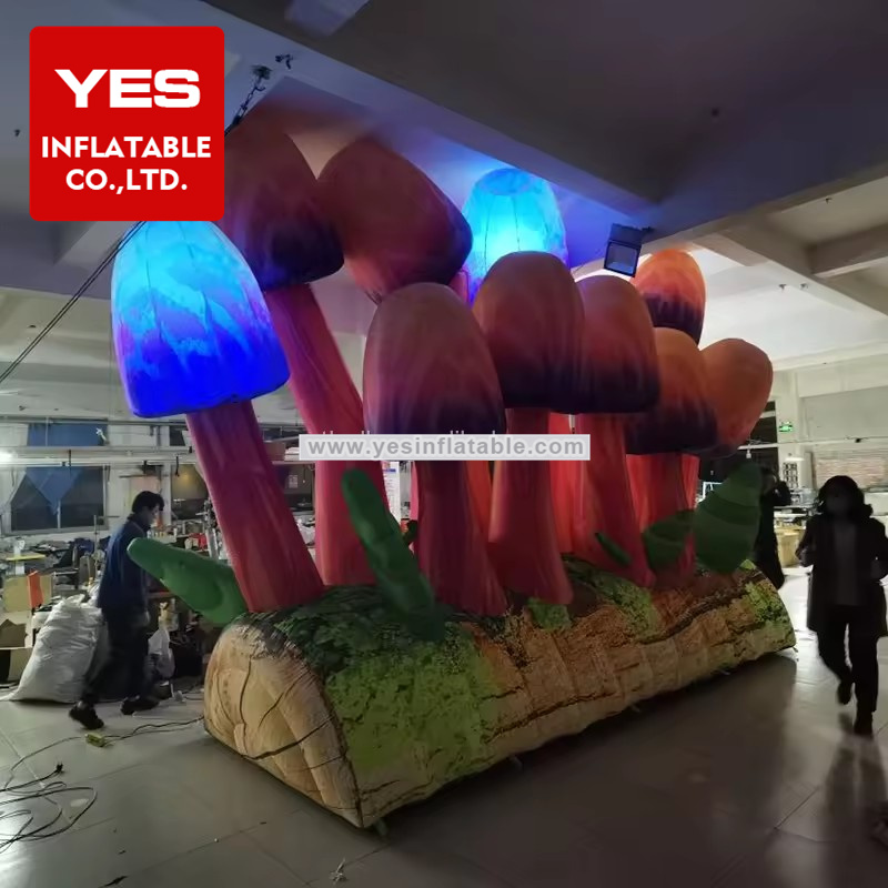 Hot Sale Giant Inflatable Plant Inflatable Mushroom Bush With Led Light