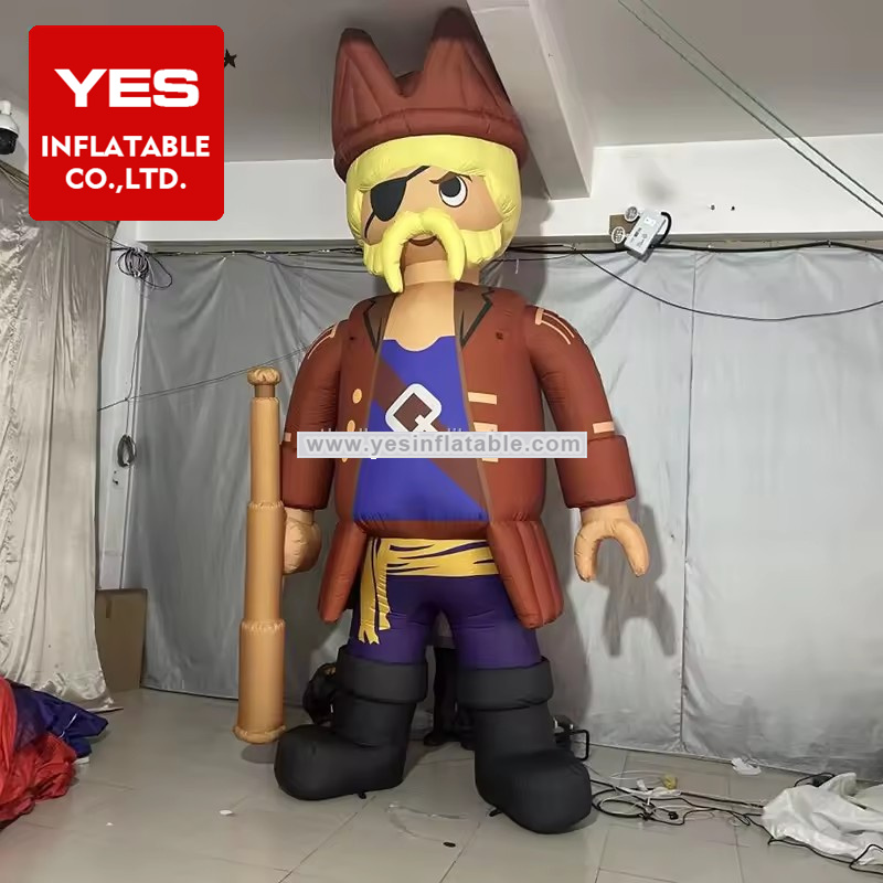 Stage Props Inflatable Cartoon Charater Model Inflatable Pirate With Gun