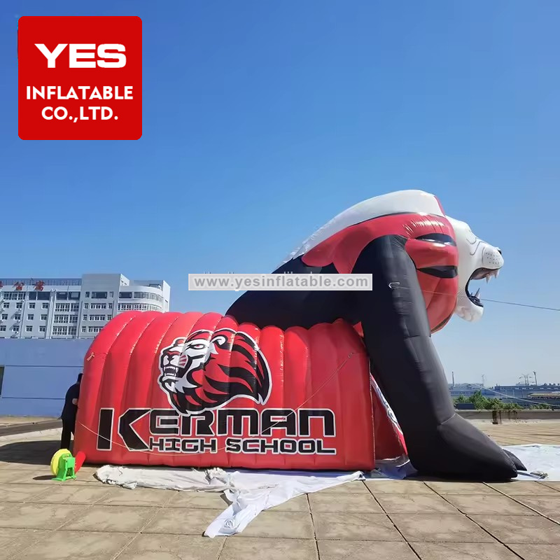 Custom Inflatable Lion Tunnel Advertising Inflatable Sport tunnel inflatable football tunnel