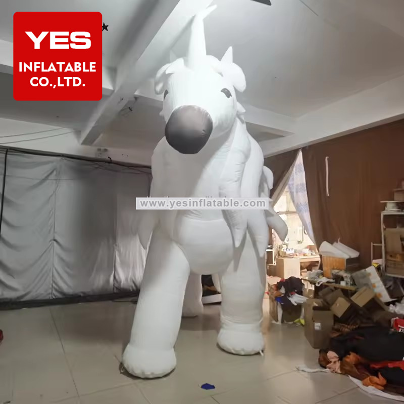 Customized Inflatable Animal Model White Inflatable Unicorn