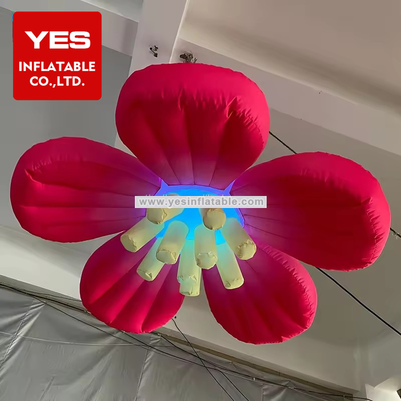 New Arrival Outdoor Event Stage Decoration LED Lighting Inflatable Flower