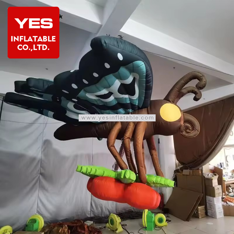 High quality big customized cartoon flying giant inflatable bee