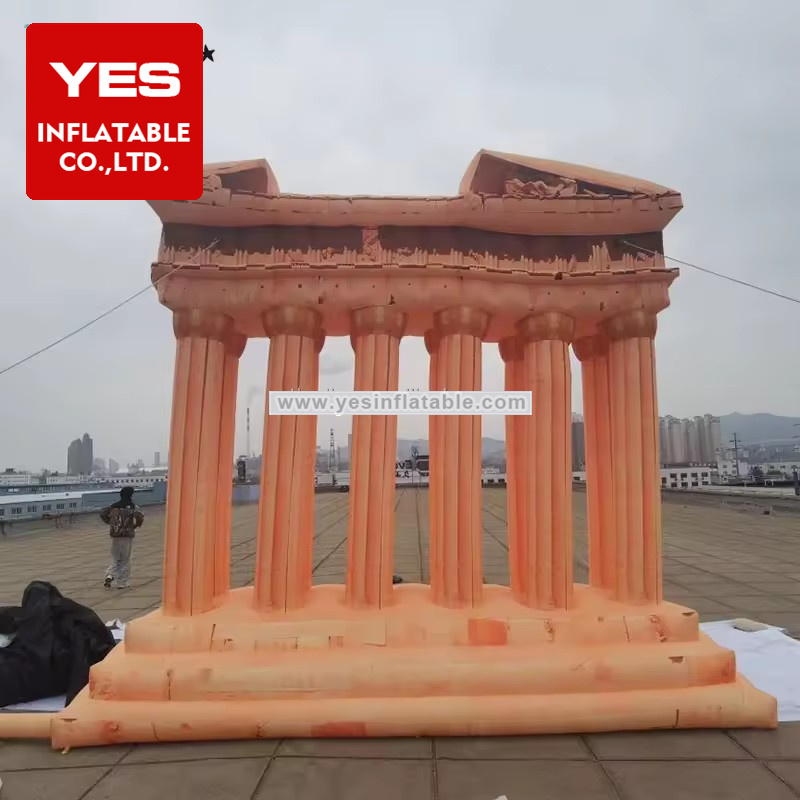 High Quality Inflatable Building Model Giant Inflatable Temple Peristele