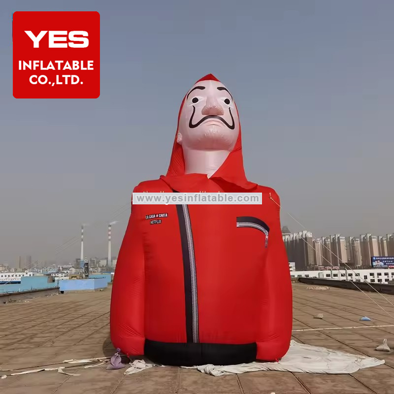 High Quality Inflatable Charater Model Red Clothes Inflatable Hacker