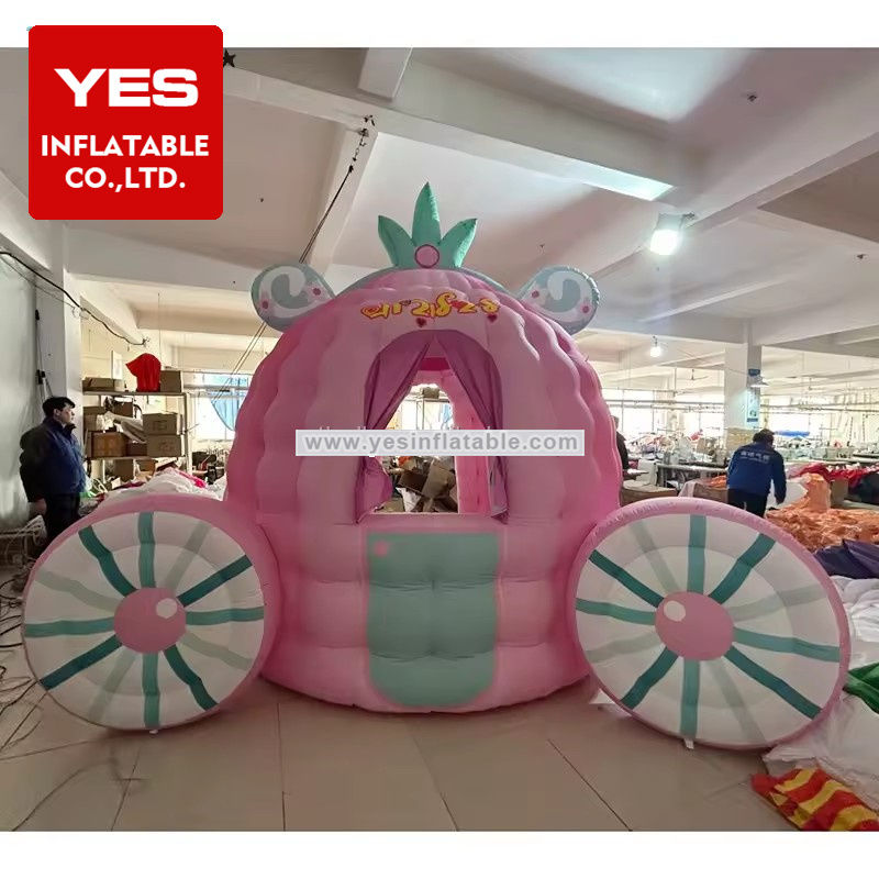 Funny Personalized Large Pink Princess Inflatable Carriage Tent