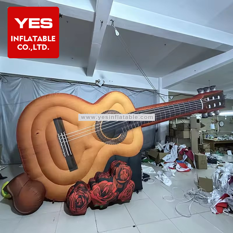 Customized Inflatable Musical Instruments Model Inflatable Guitar For Concert