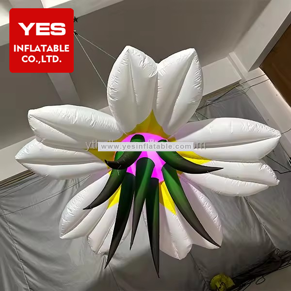 Led Colorful Inflatable Flowers Wonderland Flower Party Decoration Inflatable Opening Lily flower