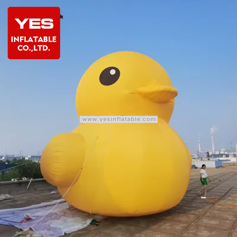 Giant custom color shape inflatable animal product cute inflatable yellow duck mascot for advertising