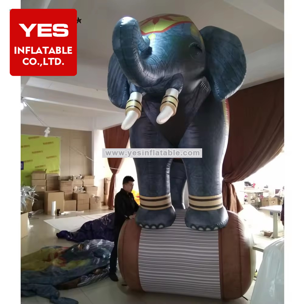 Standing on the cask circus animal funny Inflatable elephant