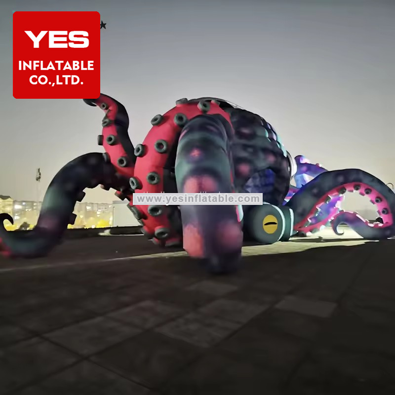 LED Octopus Night Club Event Stage Inflatable Animal DJ Booth