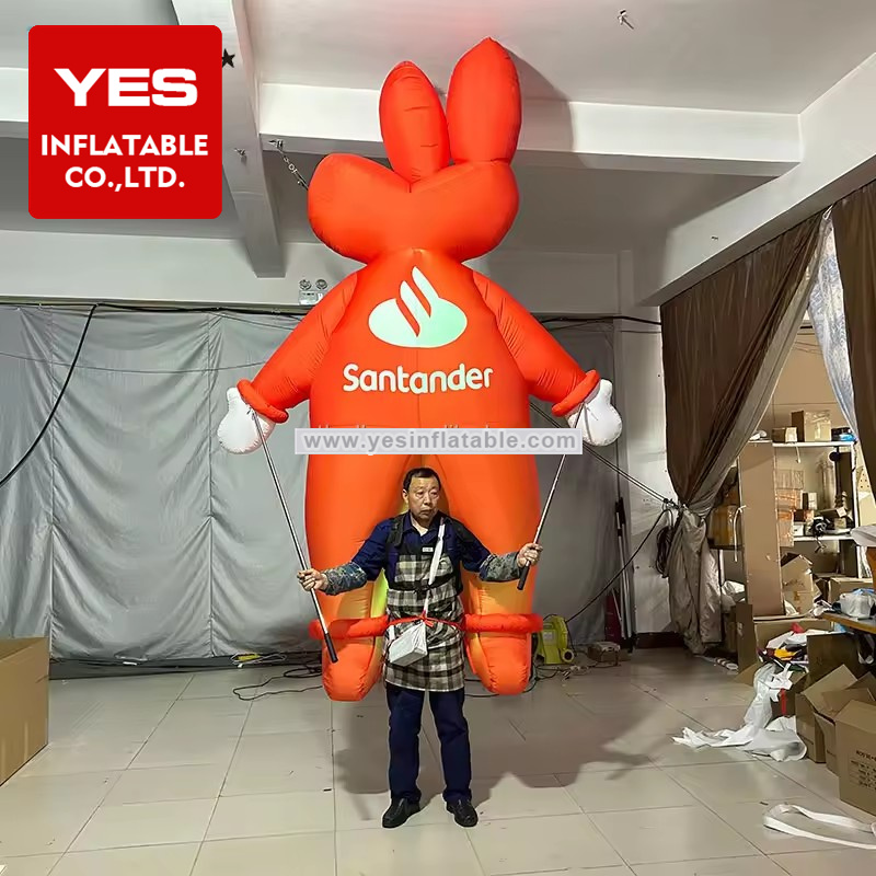 Advertising Inflatable Parade Costume Red Inflatable Mascot Costume With Led Light