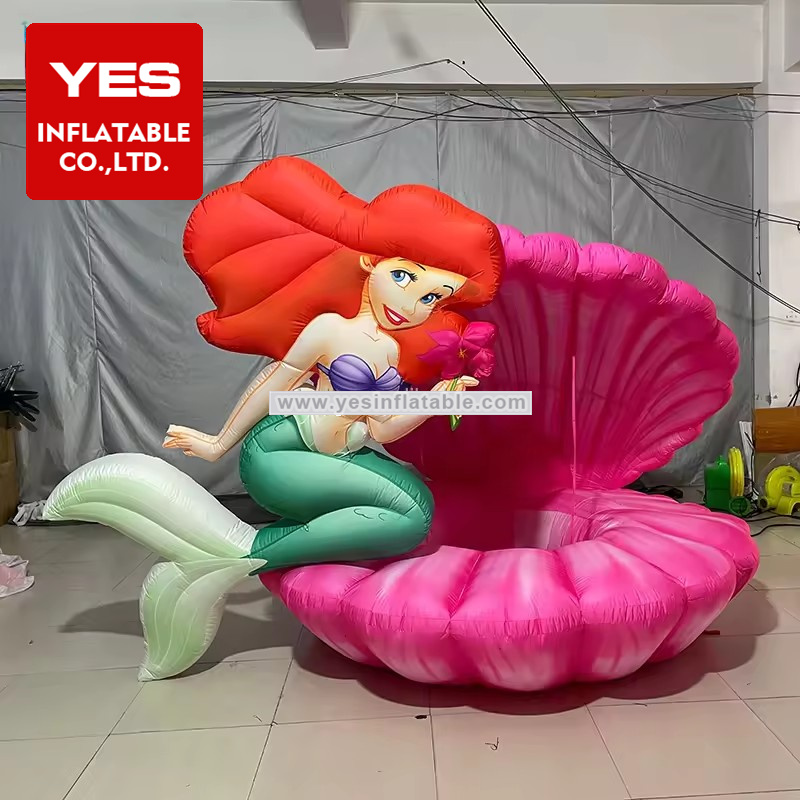 New Design Inflatable Cartoon Charater Model Inflatable Mermaid