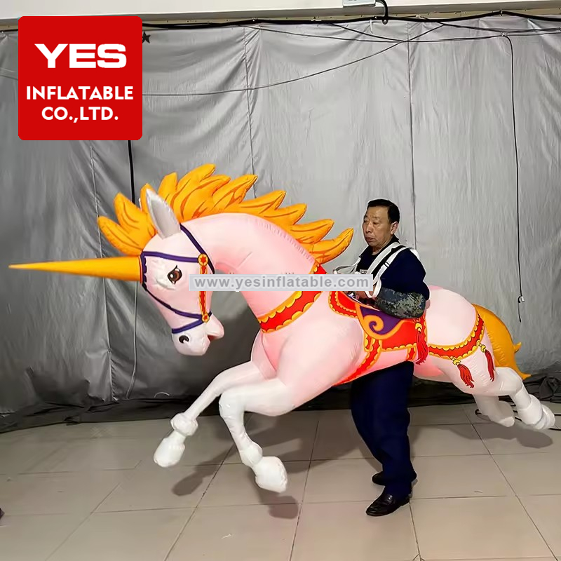 Customized Moving Inflatable Walking Costume Inflatable Unicorn Costume For Event