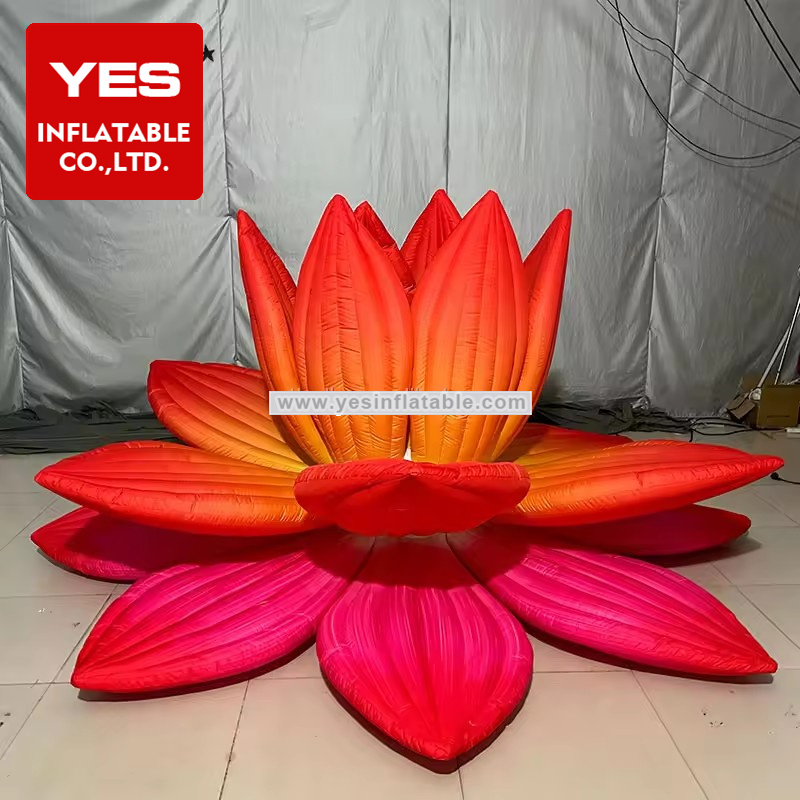 Hot Sale LED Blooming Giant Inflatable Lotus Stage Decoration Inflatable Flower