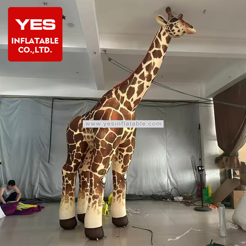 Factory sale advertising Inflatable mascot animal custom tall inflatable giraffe for zoo