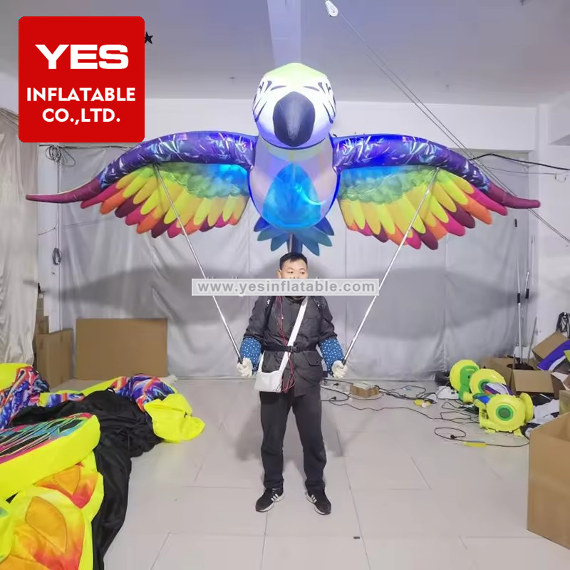 Customized Inflatable Parade Costume Led Inflatable Parrot Puppet Costume