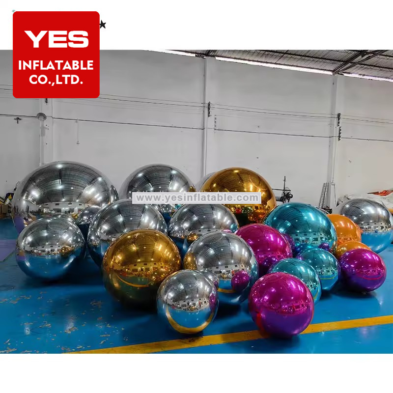 Holiday Party Event Decoration Inflatable Mirror Ball Inflatable Metallic Balls