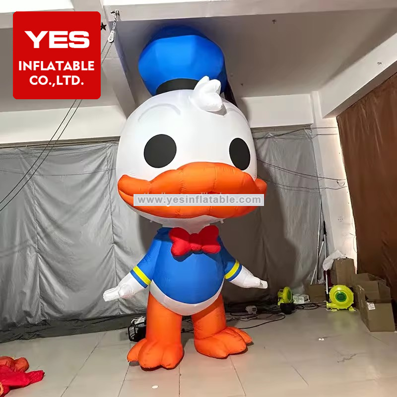 2023 park theme new cheap inflatable duck customized inflatable LED light lovely mascot duck mascot with cheap price