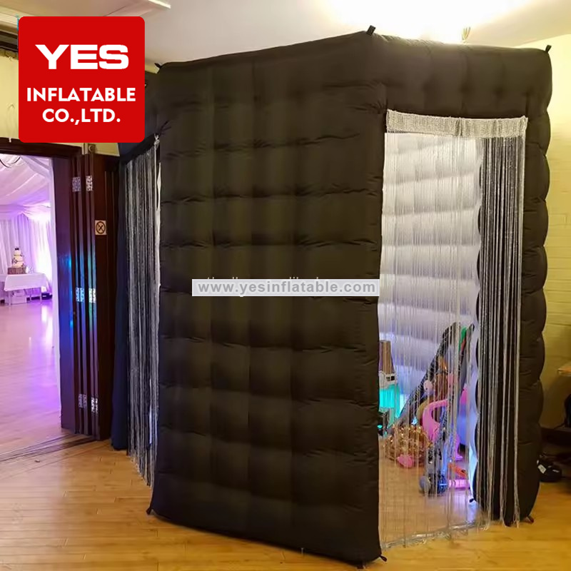 Black Led Lighting 360 inflatable octagon photo booth