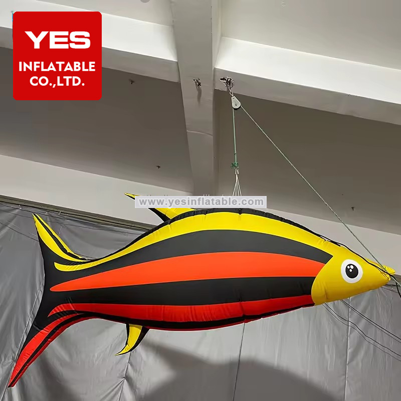 Parade props inflatable fish with light for night party decoration