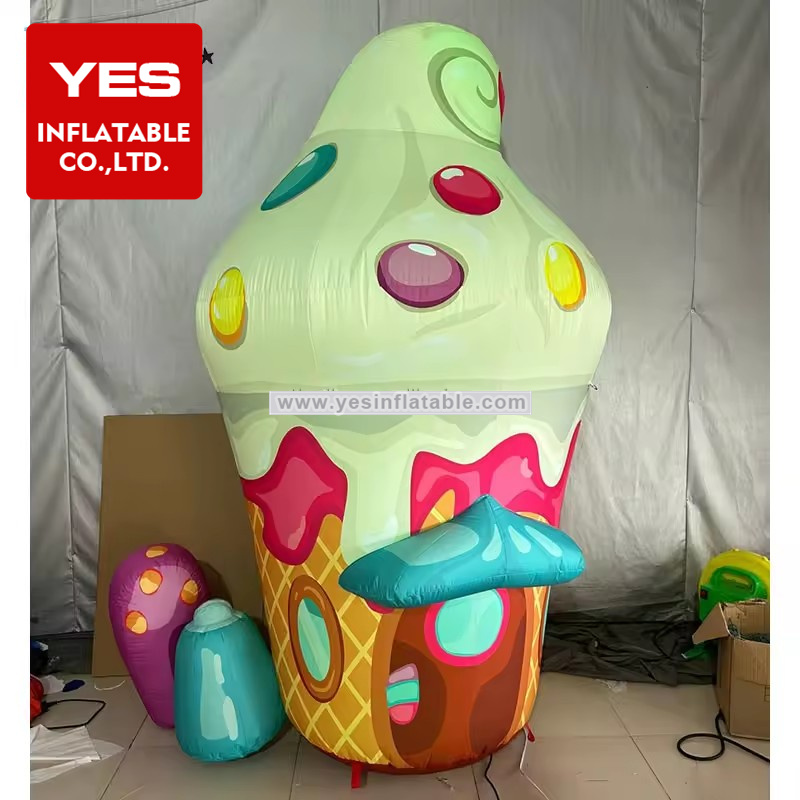 Party Decoration Inflatable Ice Cream Model Inflatable Cake Dessert