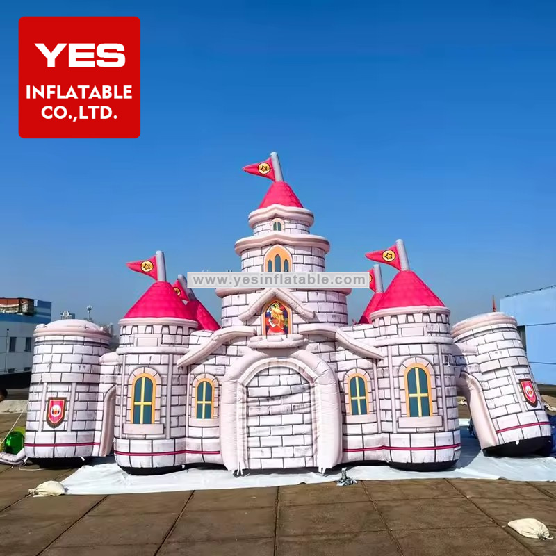 Customized Pink Inflatable Stage Background Inflatable Castle