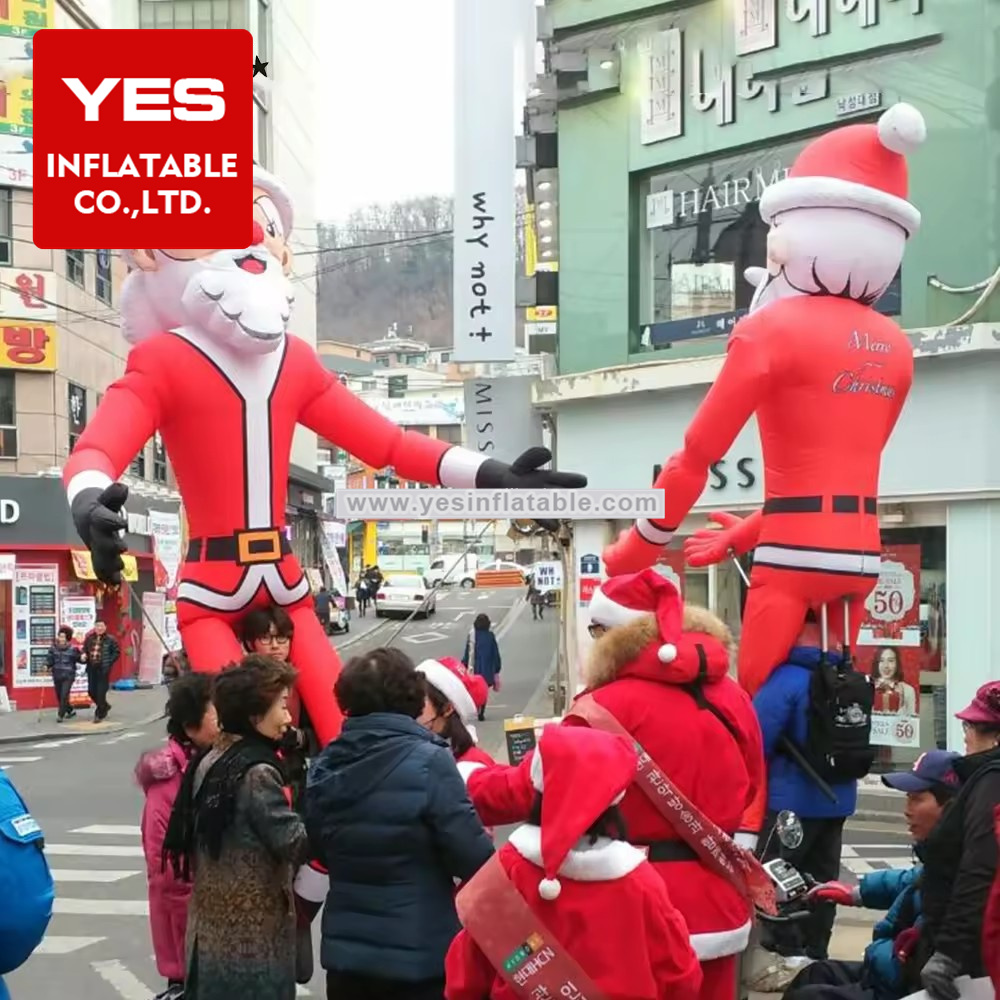 Christmas Outdoor Parade Inflatable Walking Costume Inflatable Santa Claus Costume